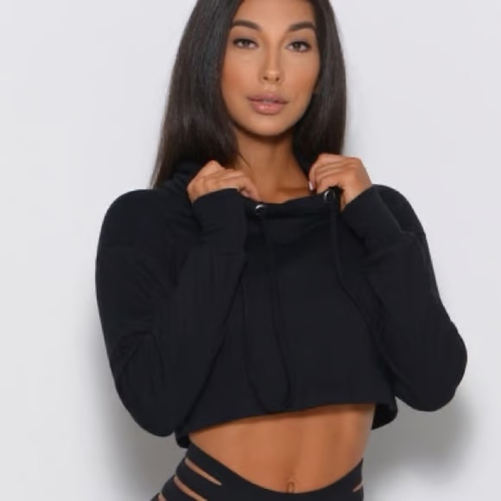 DISCONTINUED Bombshell Cropped Hoodie (Black)